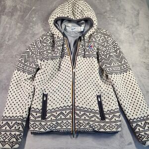 K Way Lily Wool Iceland Reversible Fair Isle Hooded Jacket Kway 5 Medium Small